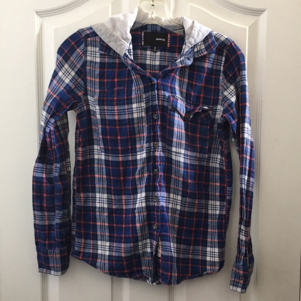 FINAL MARKDOWN Ladies’ Hurley Hooded LS Button Down Shirt small